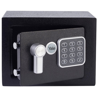 Seif Yale Value Safe, inchidere electronica cod, 2 chei urgenta, otel, negru, indicator LED, include Chit de ancorare, 4 x baterii AA, 23 x 17 x 17 cm, 2.3 kg, usor de ascuns, pentru bani, documente