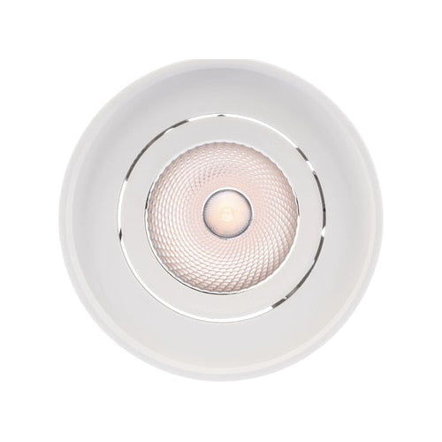 Spot LED aparent, 10 W, 1270 lm, lumina neutra, orientabil, alb mat, 220V, 11.1 cm inaltime, rotund, 20.000 ore durata viata medie