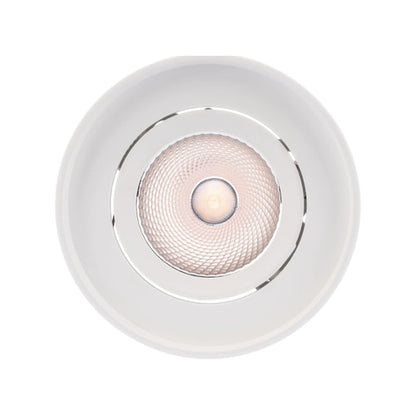 Spot LED aparent, 10 W, 1270 lm, lumina neutra, orientabil, alb mat, 220V, 11.1 cm inaltime, rotund, 20.000 ore durata viata medie