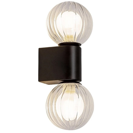 Aplica Rabalux pentru baie, 2 x G9, metal, negru, IP44, 270x100x110mm