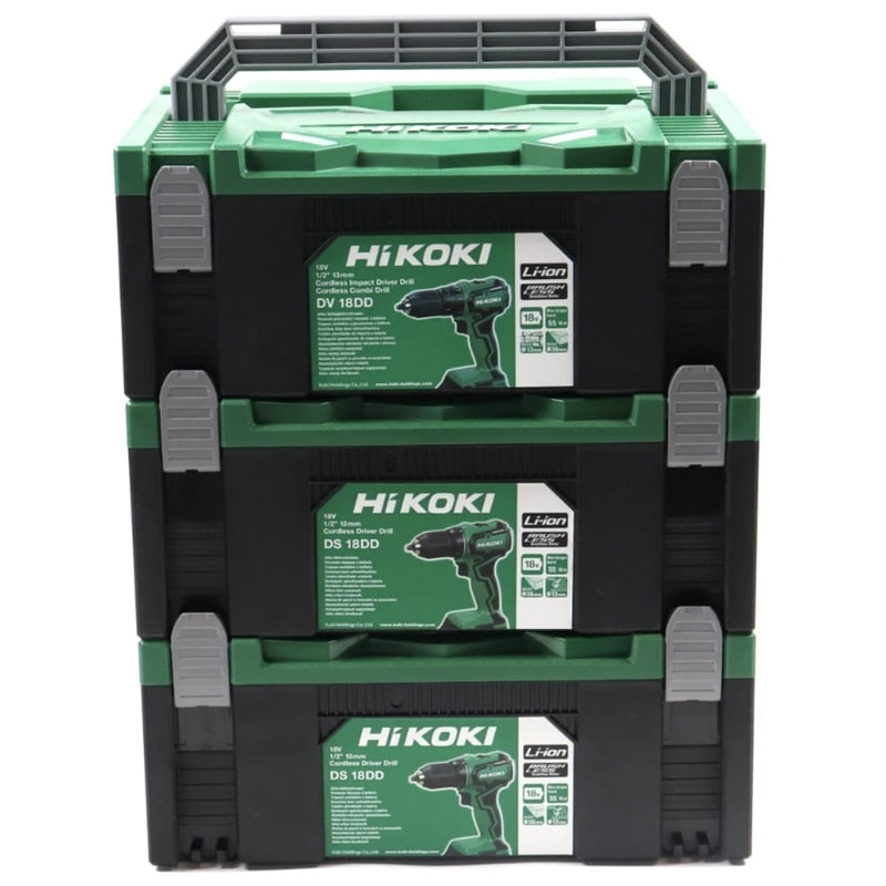 Masina de gaurit si insurubat, cu valiza si 2 acumulatori inclusi, profesional, 18V, 5 Ah, Hikoki, 1700 rpm, mandrina rapida, motor fara perii, 13 mm deschidere mandarina, cuplu 55Nm max, 1.4 kg