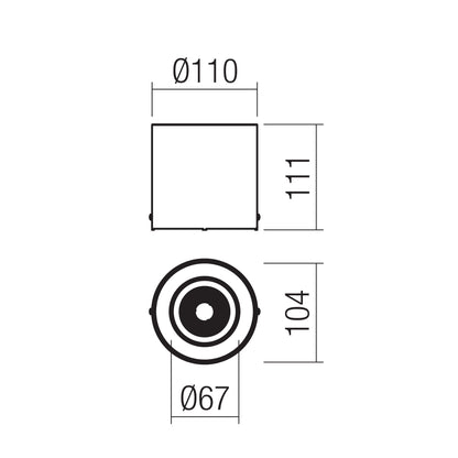 Spot LED aparent PC 01 70437, 10W, lumina neutra, orientabil, negru mat