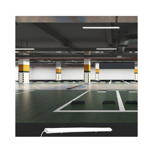 Corp de iluminat LED liniar Hoff, 36 W, 3600 lm, 120 cm, lumina rece, IP65, interior, exterior, alb