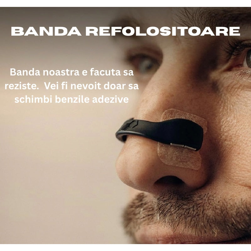 Clips nazal, Antisforait, Mareste Capacitatea Respiratorie, Ajuta cu Deviatia de Sept, 15 benzi magnetice, rezistent la apa, Marimi Diferite pentru Orice Tip de Nas, negru, brand NETERRA
