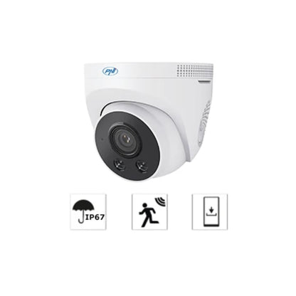 Camera de supraveghere PNI, 8MP, Ultra HD, 4K, alb, IP67, interior si exterior, 240 g, Vedere nocturna de 30 m, Ethernet RJ45 10 100 Mbps, consum 4W, LED