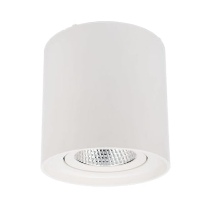 Spot LED aparent, 10 W, 1270 lm, lumina neutra, orientabil, alb mat, 220V, 11.1 cm inaltime, rotund, 20.000 ore durata viata medie