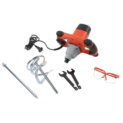 Malaxor, mixer electric Panzer, 1220 W, 120 mm, amestecator adeziv, mortar, vopsele, glet, cu 1 paleta, 800 de rotatii pe minut, M14, 220 V, posibilitatea de a mixa materiale dense, 95 dB