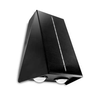 Aplica solara cu LED Hoff, 3 W, 80 lm, lumina calda, negru, IP44, exterior, modern