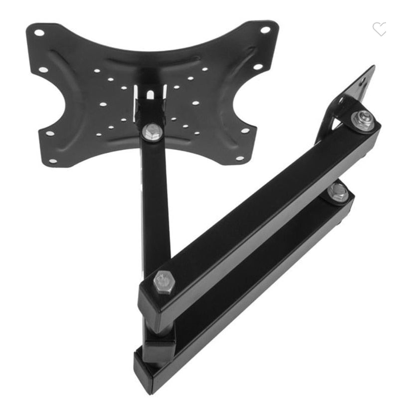Suport de perete cu brat mobil televizor 14 – 55 inch, maxim VESA 400 x 400, unghi rotitre lateral +-90, TV sau monitor in living, dormitor, birou sau bucatarie, pentru majoritatea modelelor, NETERRA