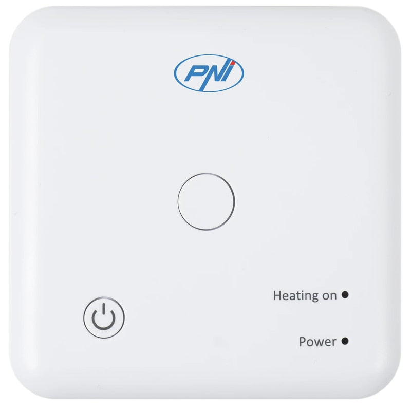 Termostat de ambient pentru centrala, wireless, fara fir, PNI, programabil, afisaj digital, protectie inghet, programare pe zile, IP30, alb, acuratete 0.1 grade, 2 x AAA, de la 5 - 35 grade