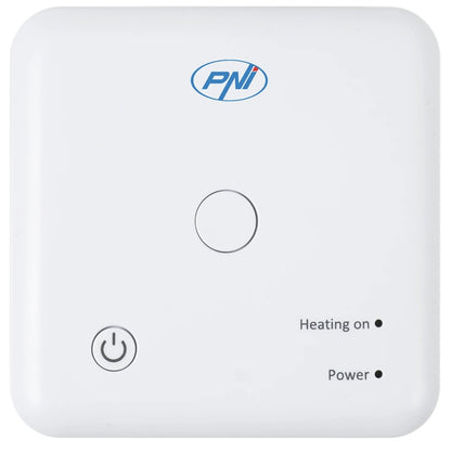 Termostat de ambient pentru centrala, wireless, fara fir, PNI, programabil, afisaj digital, protectie inghet, programare pe zile, IP30, alb, acuratete 0.1 grade, 2 x AAA, de la 5 - 35 grade