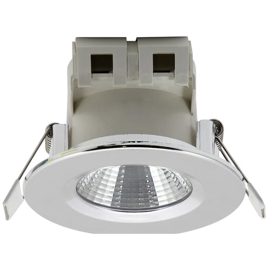 Spot incastrat, alb, 5W, 380 lm, lumina neutra, 4000K, dispersor transparent, rotund, adancime 5.4 cm, diametru 8.5 cm