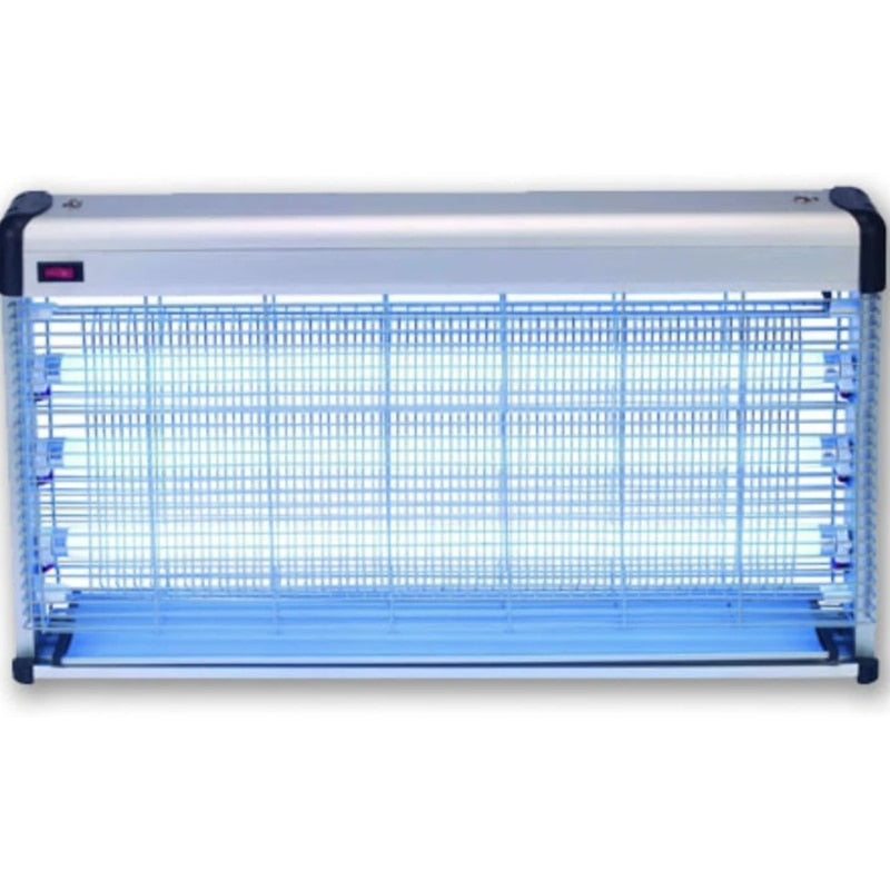 Aparat antiinsecte cu UV / insectocutor Pest Stop, 3 surse x 20W, incaperi de 250 mp, 3 ani durata de viata medie, 4.5 kg, 230 V, silentios, design estetic si simplu, gri, eficient, fiabil