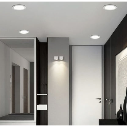 Spot LED incastrat Hoff, 12 W, 1380 lm, lumina neutra, 4000K alb, diametru 14.5 cm, rotund, 20.000 ore dura viata medie, 220V