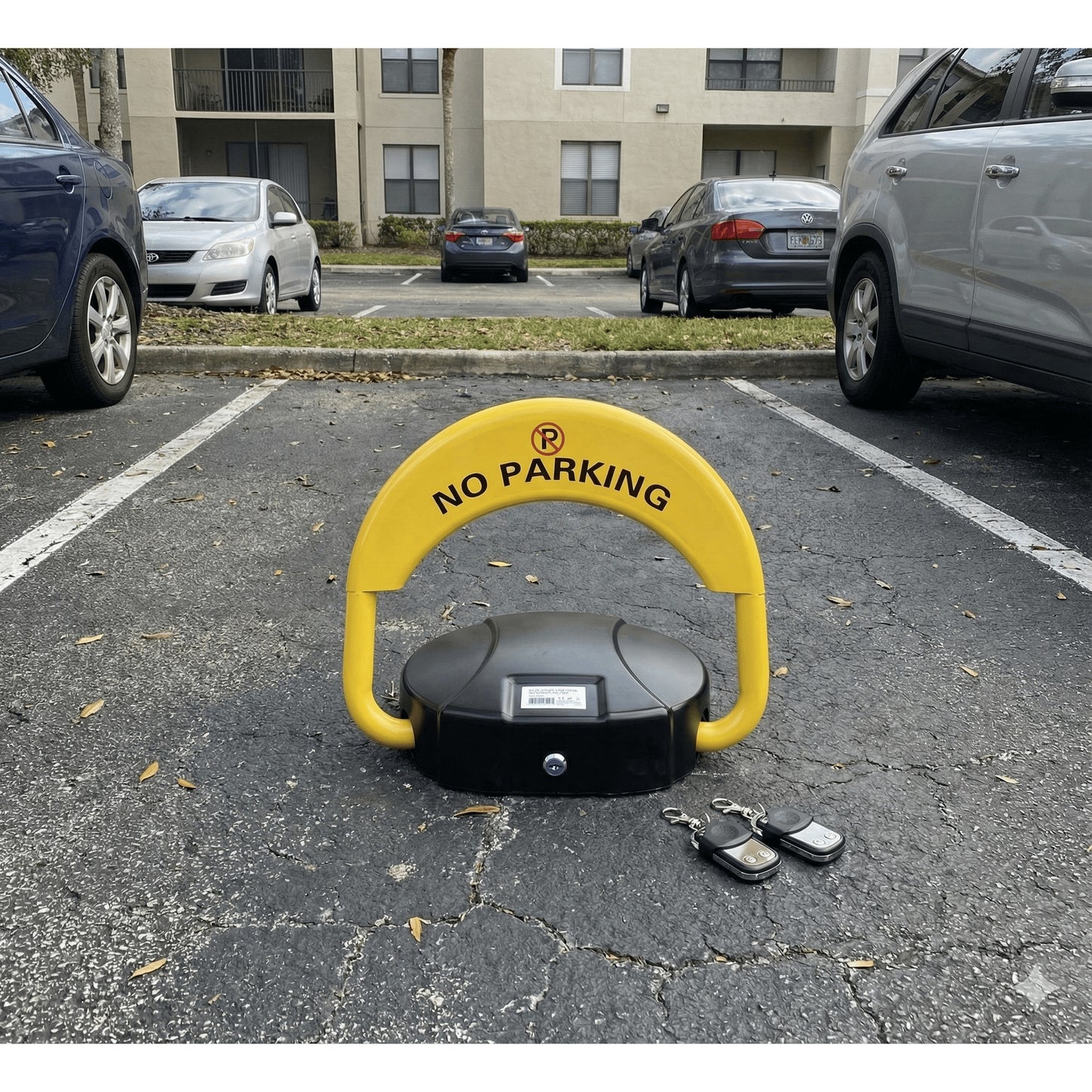 Blocator pentru parcare, automat, actionare telecomanda, actionare 2 secunde, rezistenta, instalare fixa, 320 x 440 x 400 mm