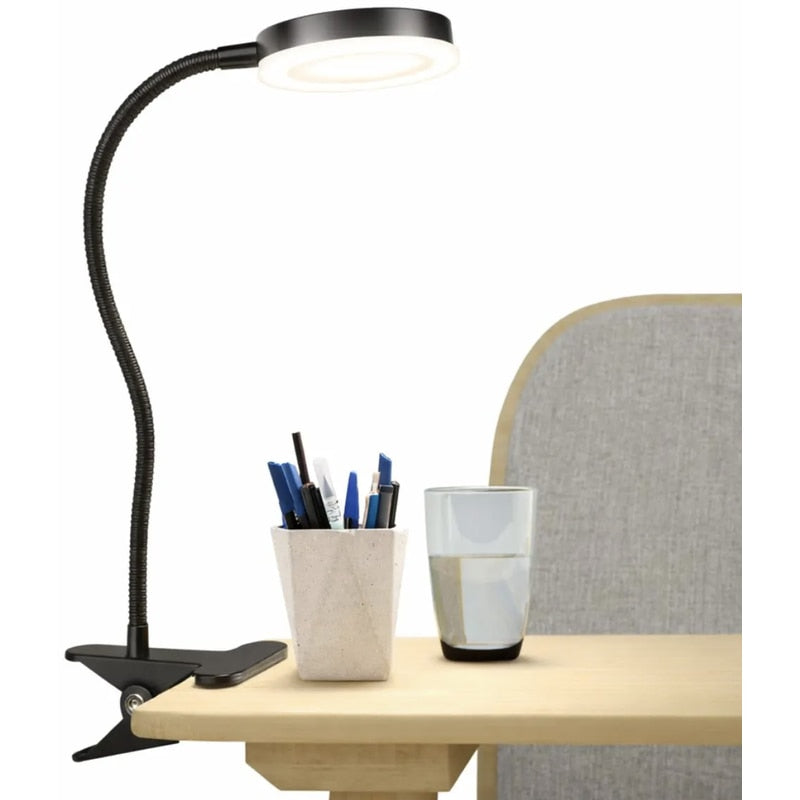 Veioză LED Hoff, cu clips, 6 W, 450 lm, lumina neutra 4000K, 45x12cm
