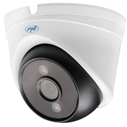 Camera de supraveghere PNI, 8MP, Ultra HD, 4K, alb, IP67, interior si exterior, 240 g, Vedere nocturna de 30 m, Ethernet RJ45 10 100 Mbps, consum 4W, LED