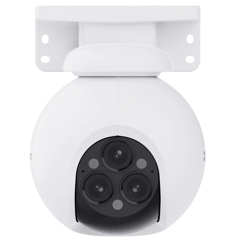 Camera de supraveghere smart / inteligenta EZVIZ, 3 x 4MP, 2K+, 2560×1440, microfon, difuzor, Pan/Tilt, IR 30m, alb, exterior IP67, -30 ~50 °C, aplicatie telefon, max 512GB, comunicare bidirectionala