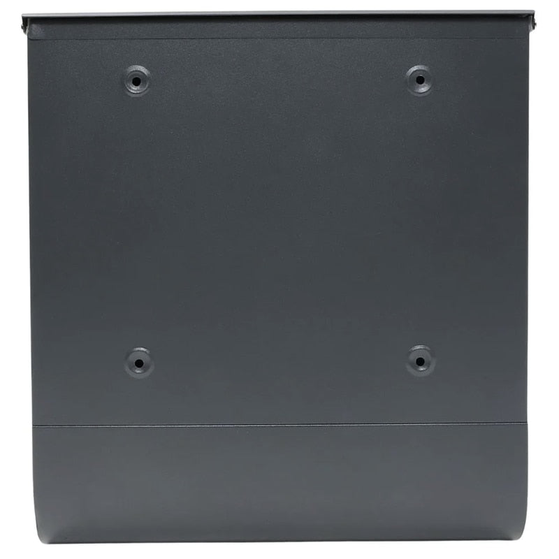 Cutie postala pentru interior sau exterior, Versay, tabla, antracit, 30.5 x 10 x 33.5 cm, Feronerie inclusa, inchidere prin cheie, tabla rigida pentru protectie, plus de eleganta