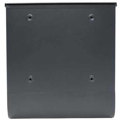 Cutie postala pentru interior sau exterior, Versay, tabla, antracit, 30.5 x 10 x 33.5 cm, Feronerie inclusa, inchidere prin cheie, tabla rigida pentru protectie, plus de eleganta
