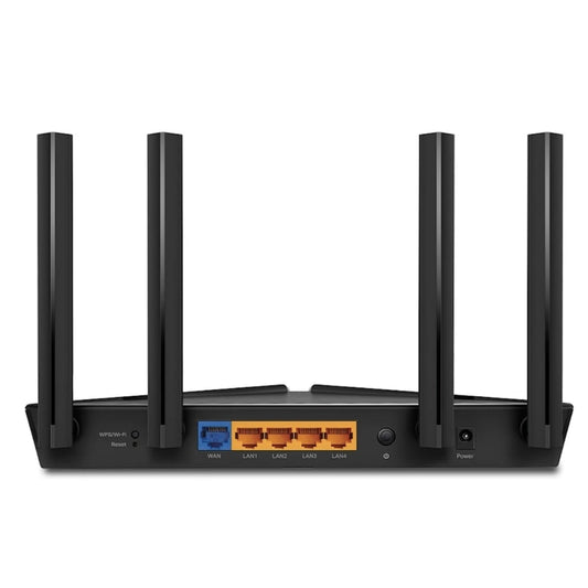 Router wireless TP-Link Archer, Wi-Fi 6, Dual-Band, WPA 3 pentru siguranta cibernetica, viteze de 3GB/ secunda, 2.4/5 GHz, 2402 + 574 Mbps, 4 antene, comutator ON OFF, optiune control parental