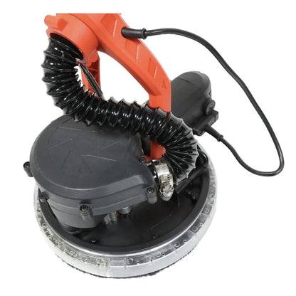 Slefuitor pentru pereti / masina de slefuit gips carton, Panzer, pliabil, 750 W, 1700 rpm, Dimensiuni hartie de slefuire Velcro 225 mm, cu iluminare LED, cu valiza si sac colector, 10 kg, 90 dB
