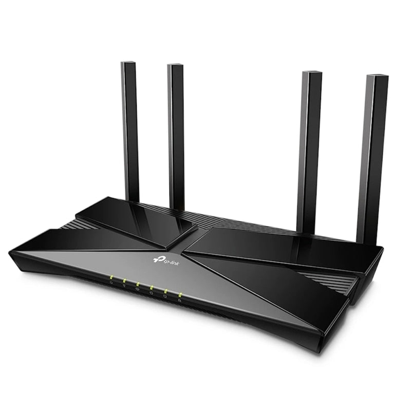 Router wireless TP-Link Archer, Wi-Fi 6, Dual-Band, WPA 3 pentru siguranta cibernetica, viteze de 3GB/ secunda, 2.4/5 GHz, 2402 + 574 Mbps, 4 antene, comutator ON OFF, optiune control parental