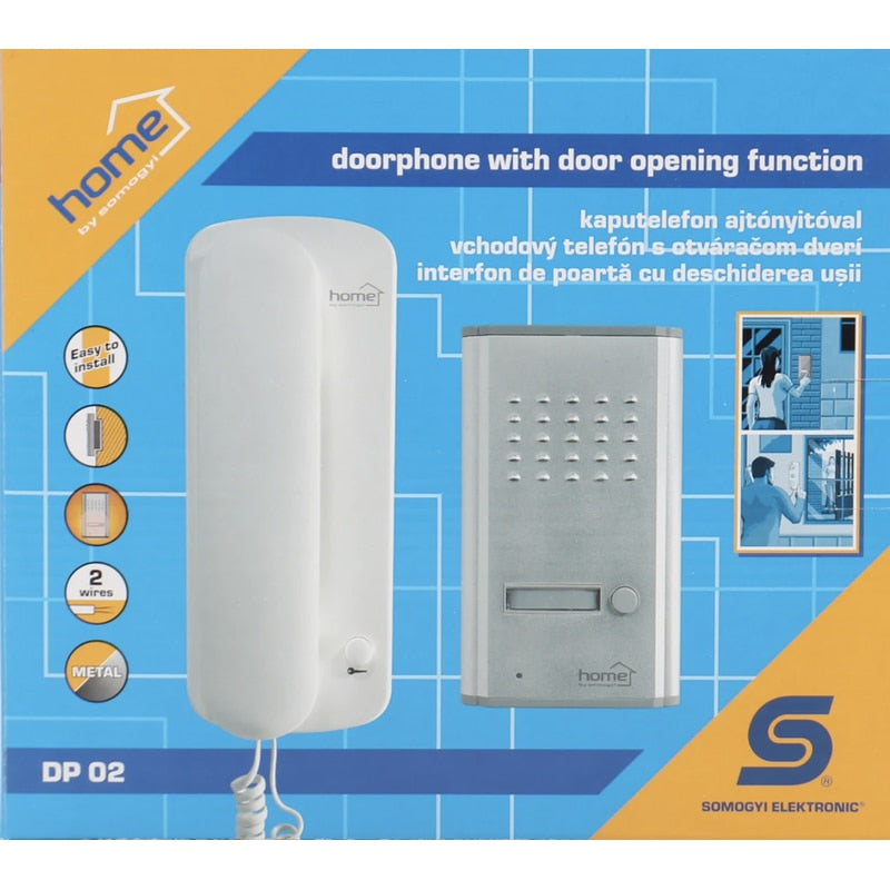 Interfon audio Home, 1 post, montaj incastrat, LED, 230V, 8.7x22.7x4.5cm