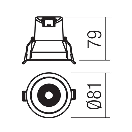 Spot LED incastrat, 6 W, 710 lm, lumina neutra, auriu mat, rotund, diametru 8.1 cm, adancime 7.9 cm, PT 70447