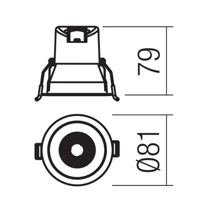 Spot LED incastrat, 6 W, 710 lm, lumina neutra, auriu mat, rotund, diametru 8.1 cm, adancime 7.9 cm, PT 70447
