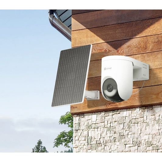 Camera de supraveghere smart, inteligenta EZVIZ, IP 65, cu panou solar 5 W, 4MP, 2K, Pan Tilt, microfon, difuzor, alb, interior, exterior, -20 la 50 grade