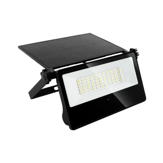 Proiector solar LED Hoff, 20 W, 1800 lm, negru, cu senzor de miscare, IP65, 210x140x40mm, 20.000 ore, autonomie 20 de ore