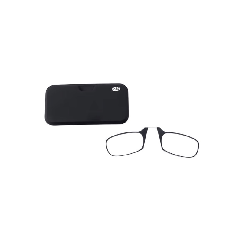 Ochelarii de citit fara brate, moderni, compacti, portabili, citit rapid oriunde te afli, dioptrie +2.50, fixare direct pe nas, negru, lipit pe spatele telefonului, calitate superioara, brand NETERRA