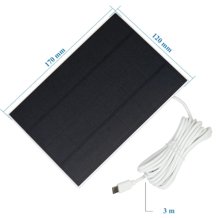 Camera de supraveghere smart, inteligenta, 4MP, panou solar 3W, acumulator 4000mAh, IP65, detectie miscare, microfon, difuzor, vizibilitate nocturna, audio bidirectional, exterior