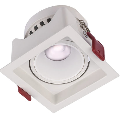 Spot incastrat, alb, 12W, 1100 lm, lumina neutra, 4000K, patrat, IP 20, adancime 6.7 cm, latura 8.4 cm, 20.000 ore, usor de montat, 220V