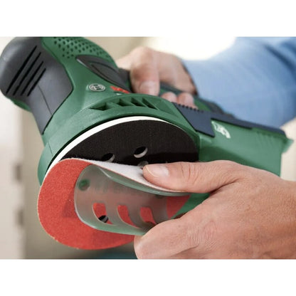 Slefuitor cu excentric, Bosch, 270 W, suprafete plate / curbate, din lemn, vopsite, lacuite si lustruite, precum si pentru gips, hartie abraziva, valiza din plastic, 24000 vibratii/ min, 230V