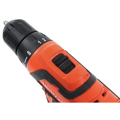 Masina de gaurit si insurubat, cu 2 acumulatori inclusi, 12 V, 2 Ah, Panzer, 1400 rpm, mandrina rapida, cu valiza, 2 trepte viteza, deschiderea mandarinei 10 mm, stanga sau dreapta