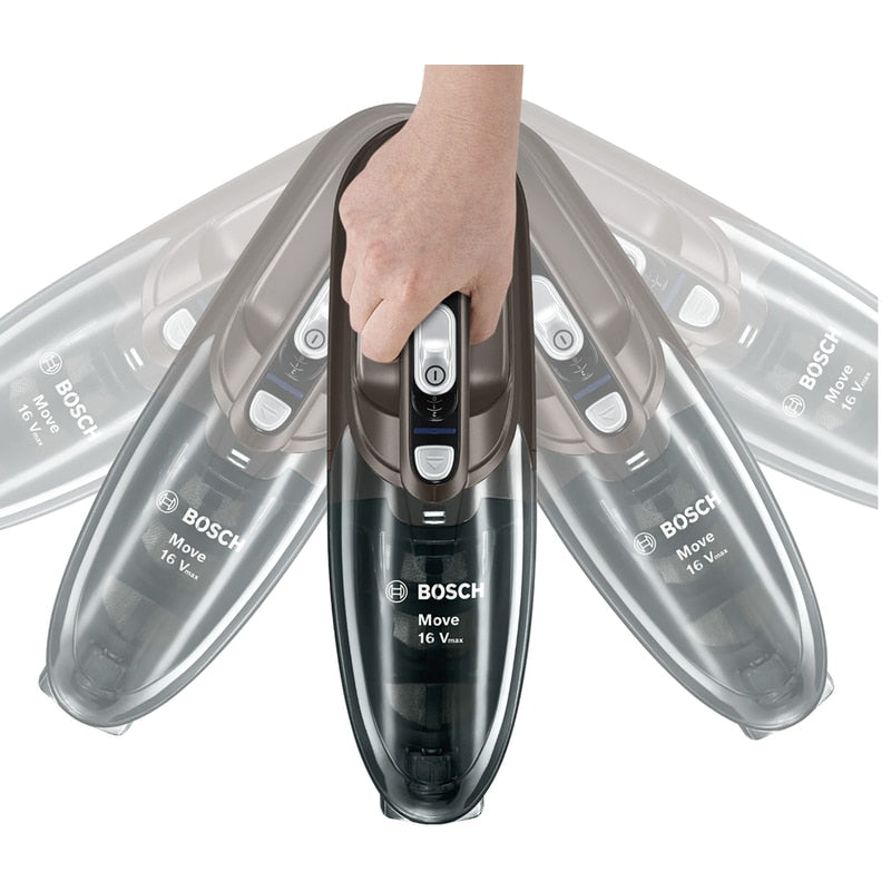 Aspirator fara sac Bosch, ciclonic, aspirare uscata, acumulator 14.4V, pentru uz casnic si auto, 40 min functionare continua, filtru lavabil, 0.4 litri, pentru colturi, 5 ore incarcare, 1.2 kg
