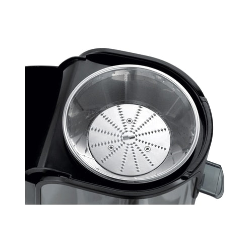 Storcator de fructe si legume Albatros 1000, 1000 W, 2 viteze, recipient pulpa 1.6 l, recipient suc 0.75 l, accesoriu impingere, negru cu argintiu