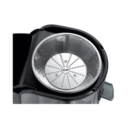 Storcator de fructe si legume Albatros 1000, 1000 W, 2 viteze, recipient pulpa 1.6 l, recipient suc 0.75 l, accesoriu impingere, negru cu argintiu