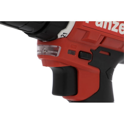 Masina de gaurit si insurubat, cu 1 acumulator inclus, 12 V, 1.5 Ah, Panzer, 1500 rpm, mandrina rapida, cu valiza, 2 trepte viteza