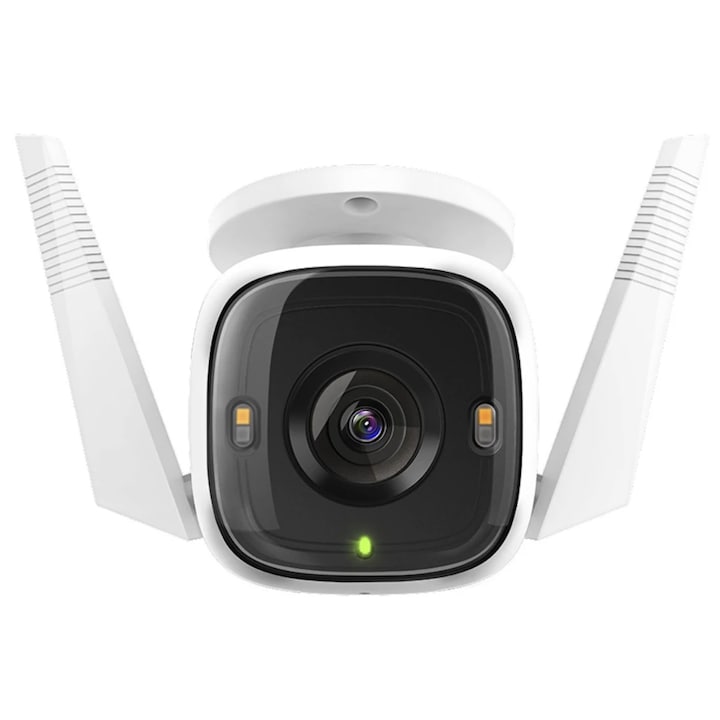 Camera de supraveghere smart, inteligenta, 4MP, 2k QHD, Wi-Fi, slot micro SD, microfon, difuzor, night vision, IP66, exterior, 256gb, Wi-Fi (2.4 GHz), port Ethernet, aplicatie control