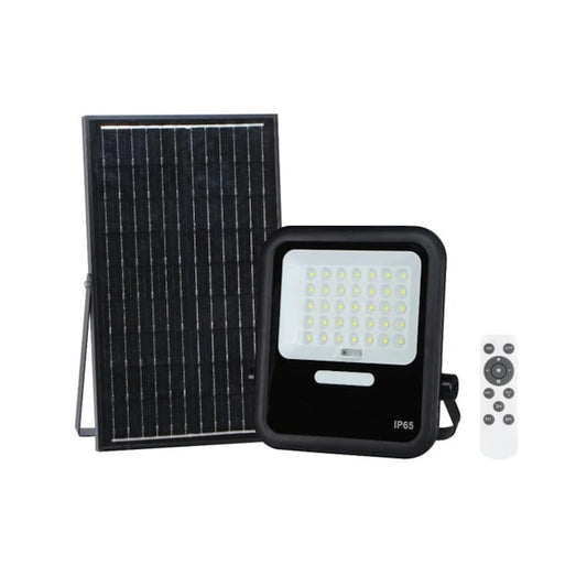 Hoff Proiector solar cu LED, 15 W, lumina rece, cu telecomanda, negru, IP65, exterior