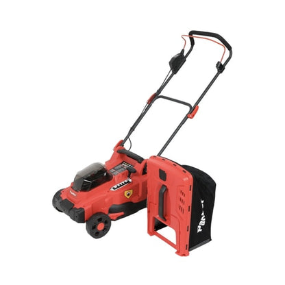Masina de tuns iarba, Panzer, fara acumulator, motor fara perii, latime taiere 37 cm, 18 V + 18 V,  turatie 3300 rpm, 6 pozitii inaltime, sac colector 35 litri, inaltime reglabila 2.5 - 7.5 cm