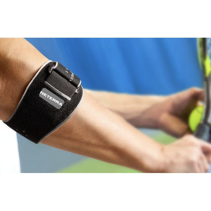 Suport tip Orteza pentru cot reglabila, accesoriu medical pentru ameliorarea durerilor cauzate de dureri la tenis, sala, efort fizic, marime universala, NETERRA, pentru epicondilita