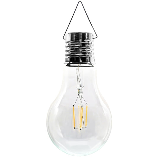 Lampa solara Hoff, cu bec LED, plastic si sticla, inaltime 25.5 cm, exterior, IP44, cu carlig, lumina ambientala