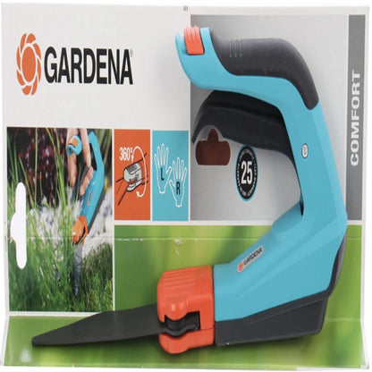 Foarfeca rotativa pentru iarba, gazon, taierea usoara si exacta, pentru zonele inaccesibile, taiere rotativa 360 grade, dreptaci si stangaci, pentru o singura mana, Gardena Comfort, otel, 350 g