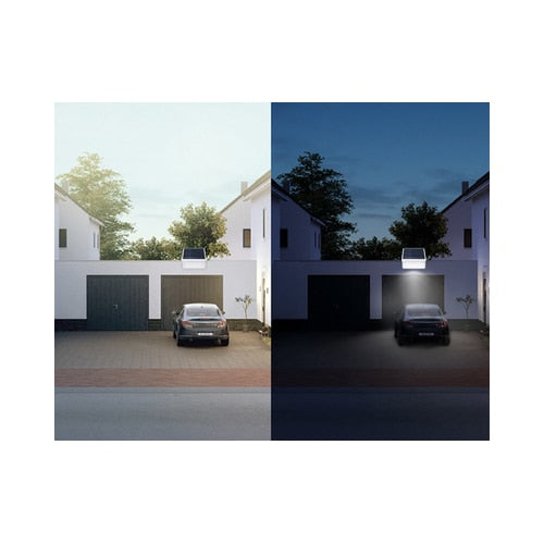 Proiector solar cu LED Hoff, 8 W, 1000 lm, lumina rece, alb, IP54, exterior, 20.000 ore, autonomie 20 ore