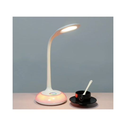 Veioza LED + LED RGB Hoff Areon 5.5 W + 2 W, 700 lm, control tactil, 3 trepte de lumina, lumina neutra + multicolora, alb, modern