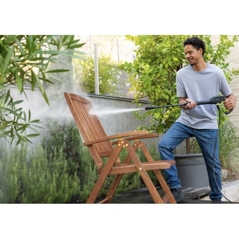 Aparat de spalat cu presiune, Karcher, 1400 W, debit 360 l/h, IPX5, capacitate curatare 20 mp/h, maner ergonomic, care se strange, 110 Bar, electric, 40 grade max, furtun 3 m, cablu 5 m, 3.4 kg, 220V